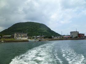 高島からの帰りの船から撮影した高島