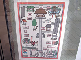 蛇窪神社の境内の案内図