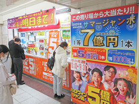多くのお客さんで賑わっている名鉄観光名駅地下支店